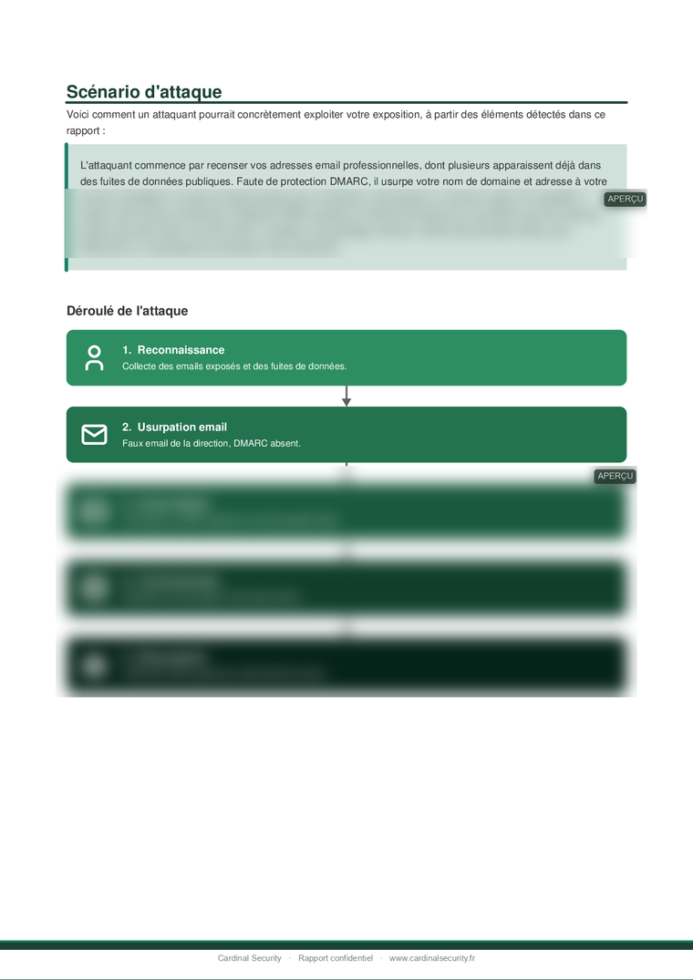 Rapport Cardinal Security, Scénario d'attaque
