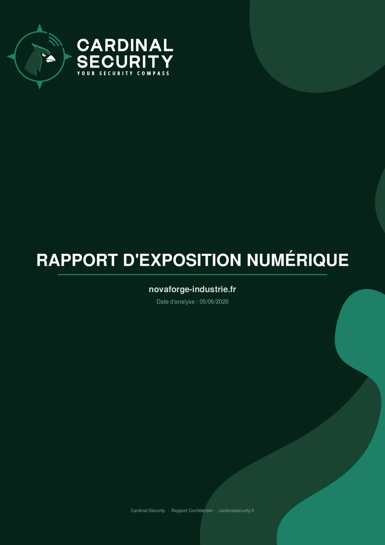 Rapport Cardinal Security, Couverture